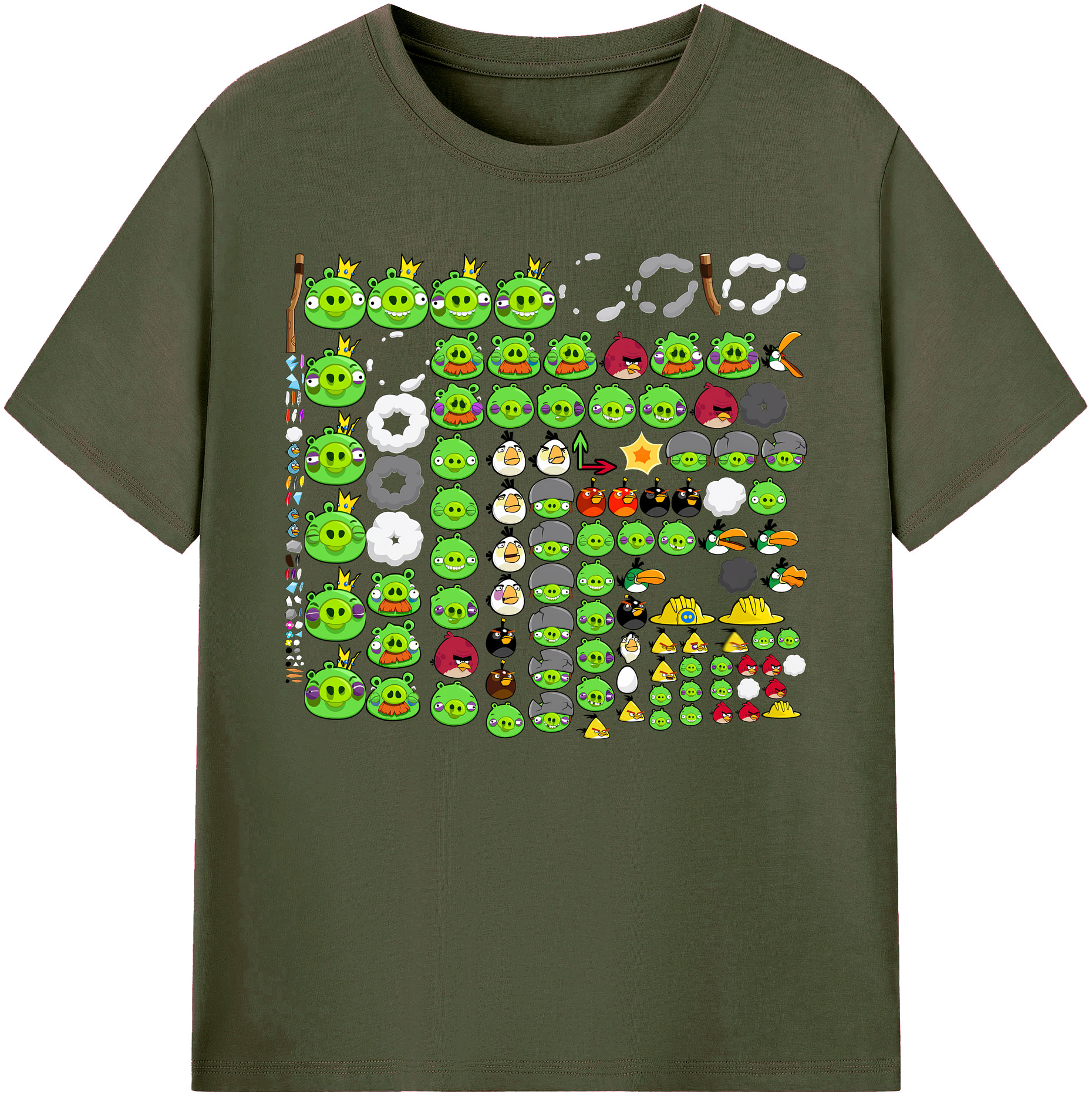 （画像用） Angry Birds アングリーバード 綿100％ メンズ半袖Tシャツ｜肌触りやわらか＆通気性